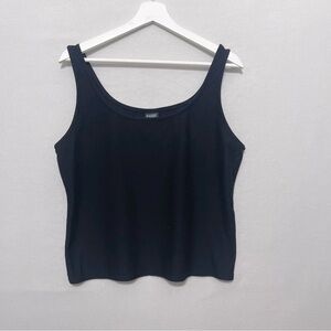 Eileen Fisher Black Fitted Sleeveless Tank Top